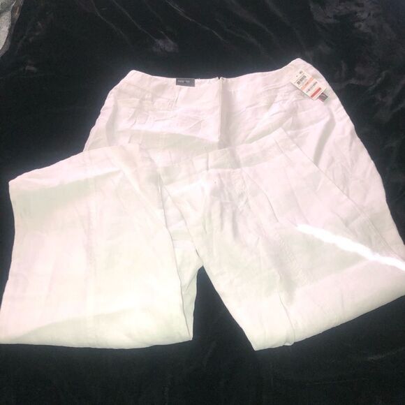 INC White Wide Leg Casual Pants plus size 14W - Picture 4 of 5